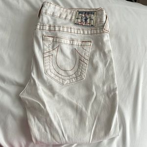 White True Religion Capris